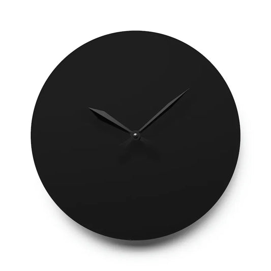 Simple Black Round Wooden Clock | GC012