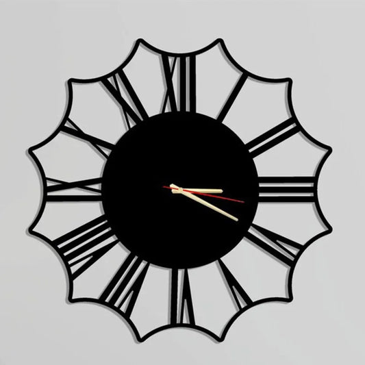 Black Oversized Silent Wooden Clock | GC013
