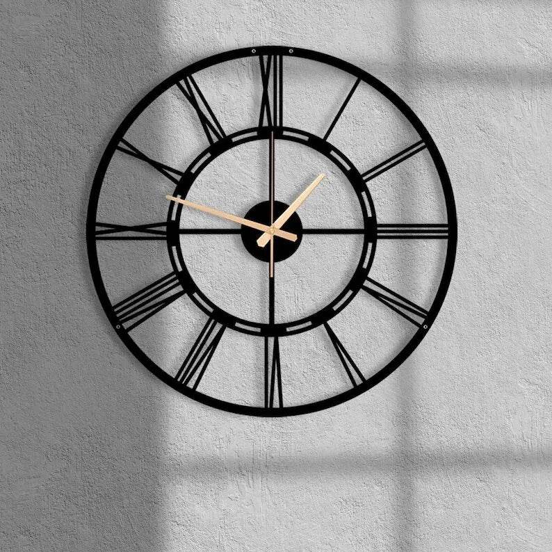 Large Black Roman Clock Unique Design | GC018 - GloriousGifts.Pk | Pakistan's 1 Office & Home Decoration Brand