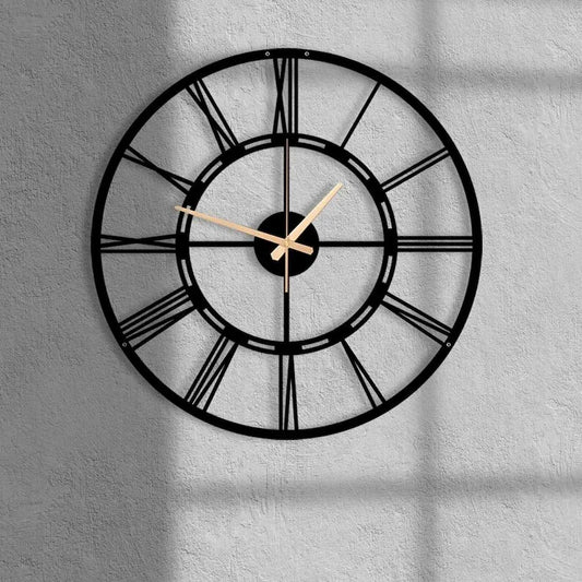 Large Black Roman Clock  Unique Design | GC018