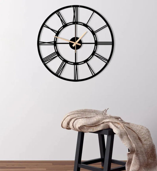Large Black Roman Clock  Unique Design | GC018
