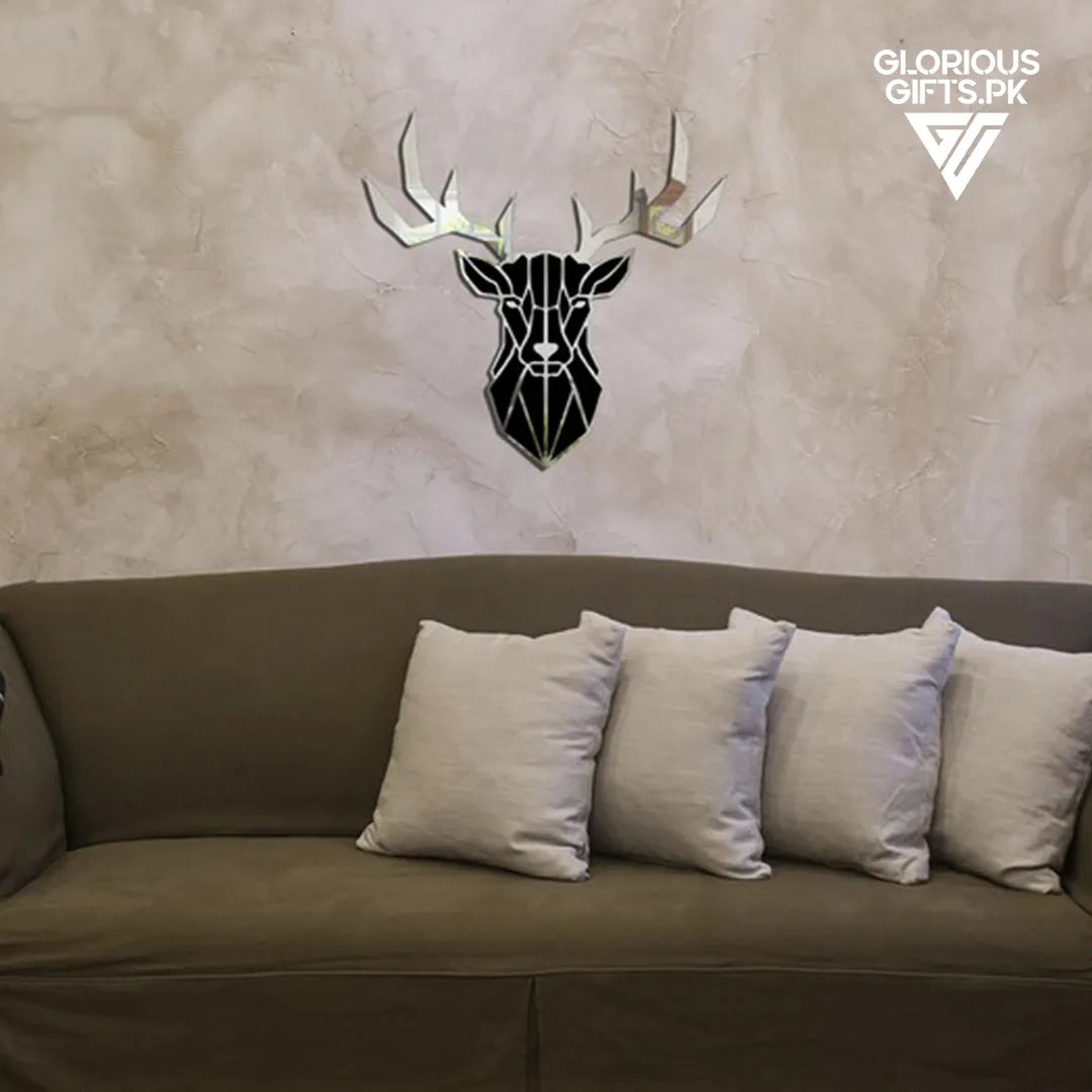 Deer Head Acrylic Mirror Wall Décor | GW010