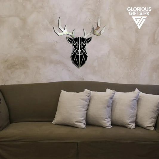 Deer Head Acrylic Mirror Wall Décor | GW010