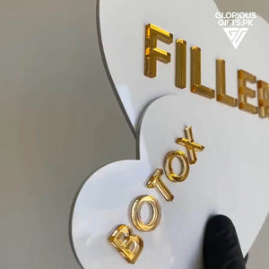 Set of 3 Heart & Candy Signs Beauty Room Décor |GW011