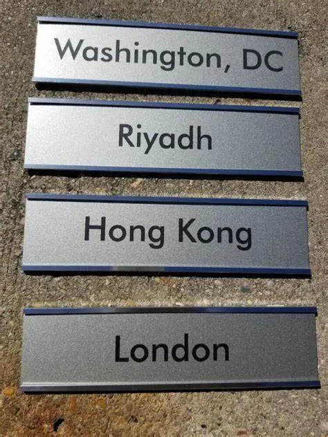 Acrylic Sliding Office Name Plate | GD003