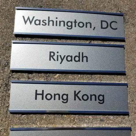 Acrylic Sliding Office Name Plate | GD003