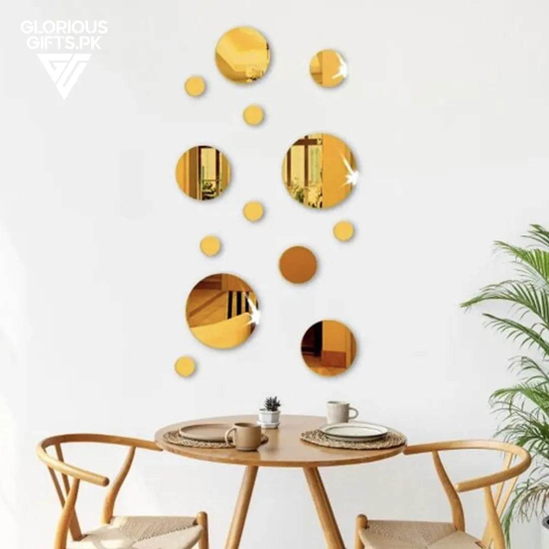 Set of Acrylic Mirror Wall Decals  Decorative Circles |GW013 - GloriousGifts.Pk | Pakistan's 1 Office & Home Decoration Brand