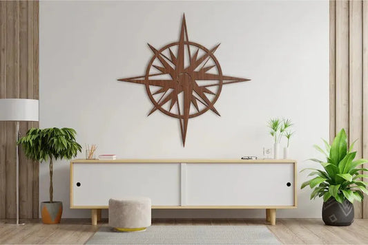 Wooden Compass Wall Art Nursery Décor |GW015