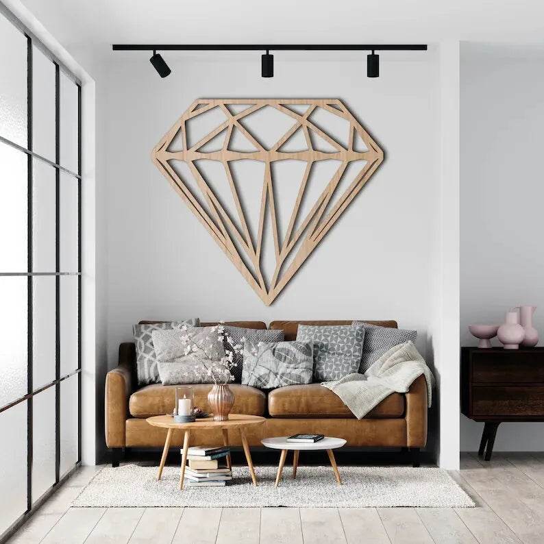 Wooden Geometric Diamond Wall Art |GW016 - GloriousGifts.Pk | Pakistan's 1 Office & Home Decoration Brand