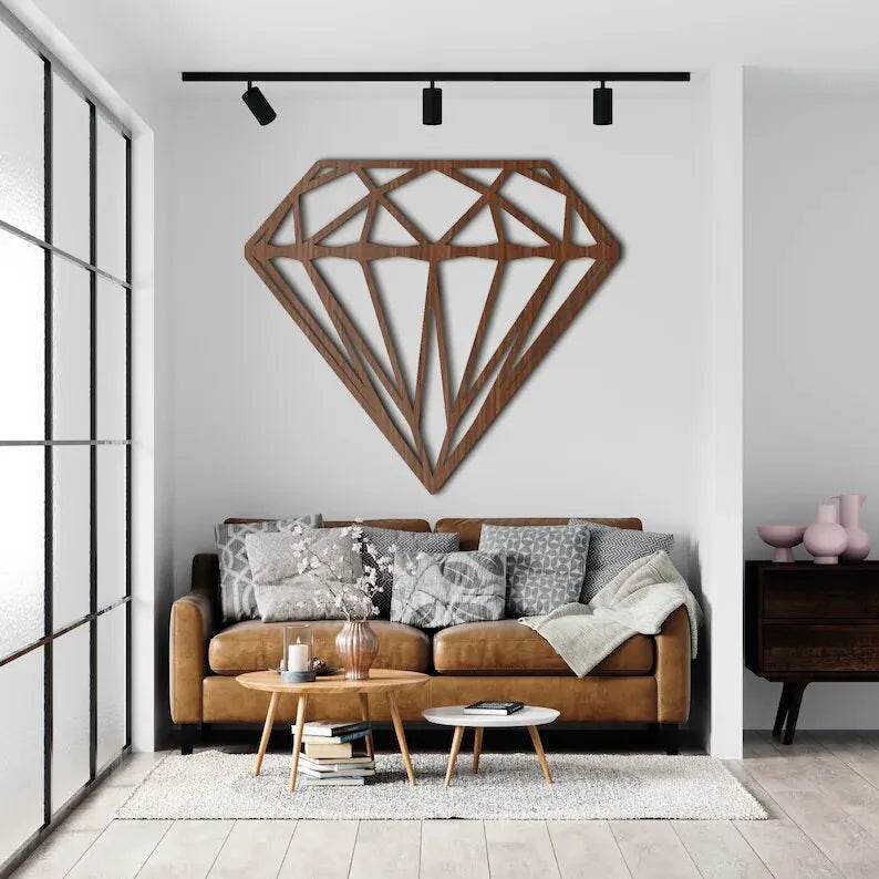 Wooden Geometric Diamond Wall Art |GW016 - GloriousGifts.Pk | Pakistan's 1 Office & Home Decoration Brand