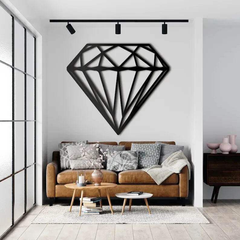 Wooden Geometric Diamond Wall Art | GW016