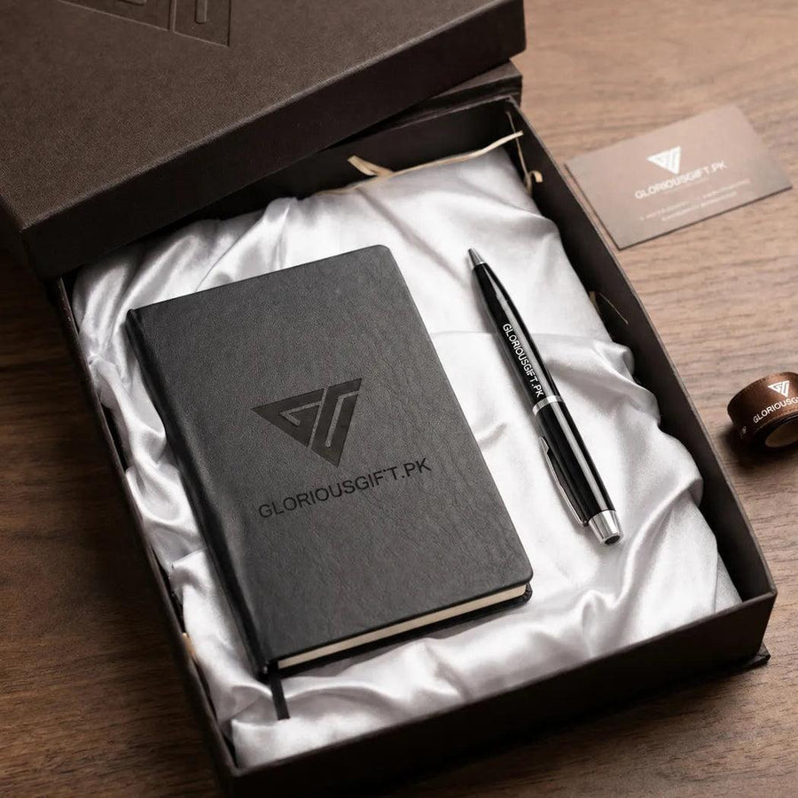 Personalized premium Diary, Metal Black Pen Gift Set GD106