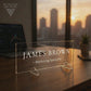 Custom Acrylic Desk Plate Clear | GT011