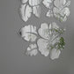 Rose Flower Leaves Silver Mirror Acrylic GW002