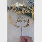Personalized Golden Wedding Cake Topper  Names Gift |GG001
