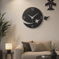 Airplane Round Wooden Clock  for Living Room | GC004
