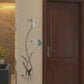 Flower Blossom Silver Mirror Reflective Wall Stickers GW004