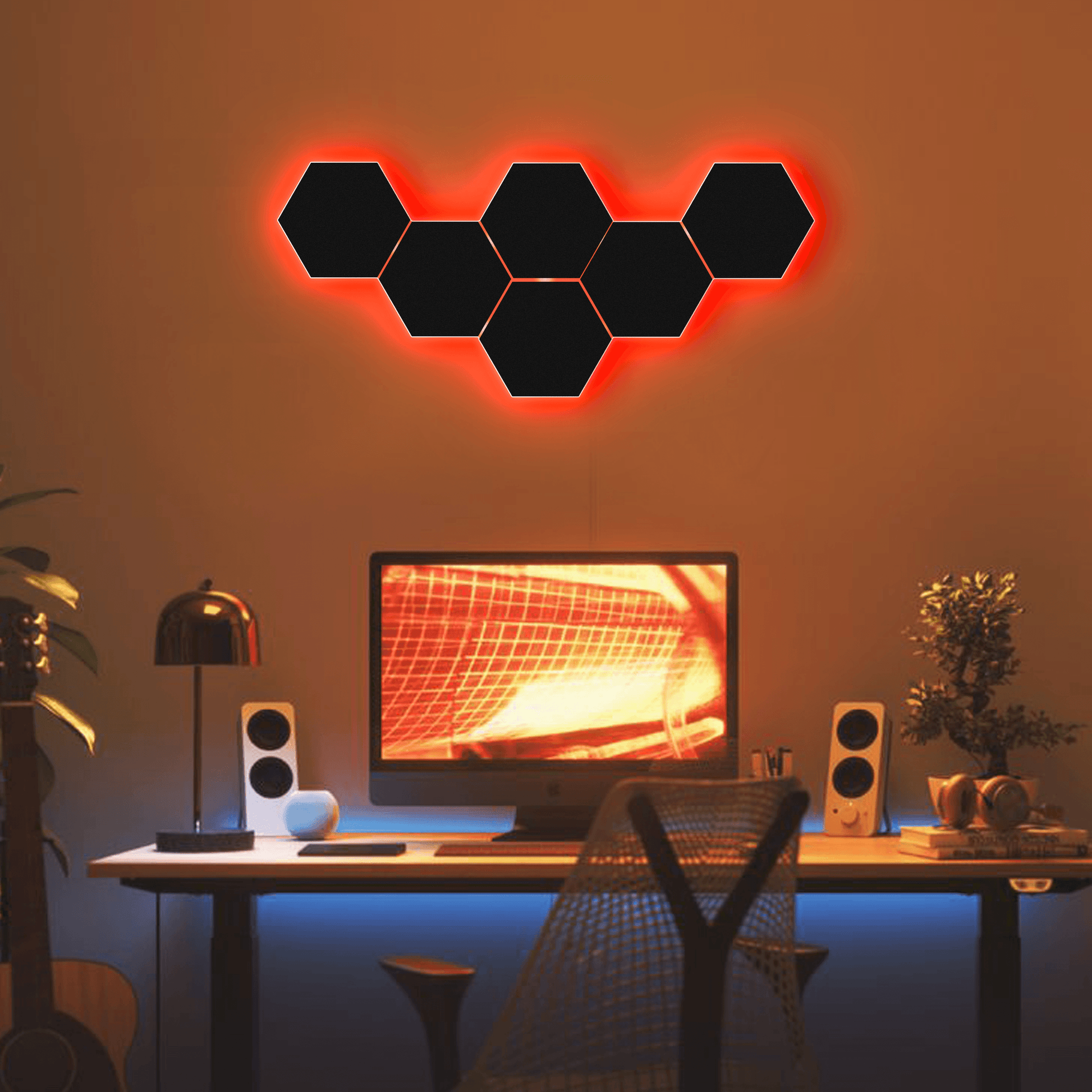 LED HEXAGONE 3D PENAL 16 LIGHTS | GS016 - GloriousGifts.Pk | Pakistan's 1 Office & Home Decoration Brand