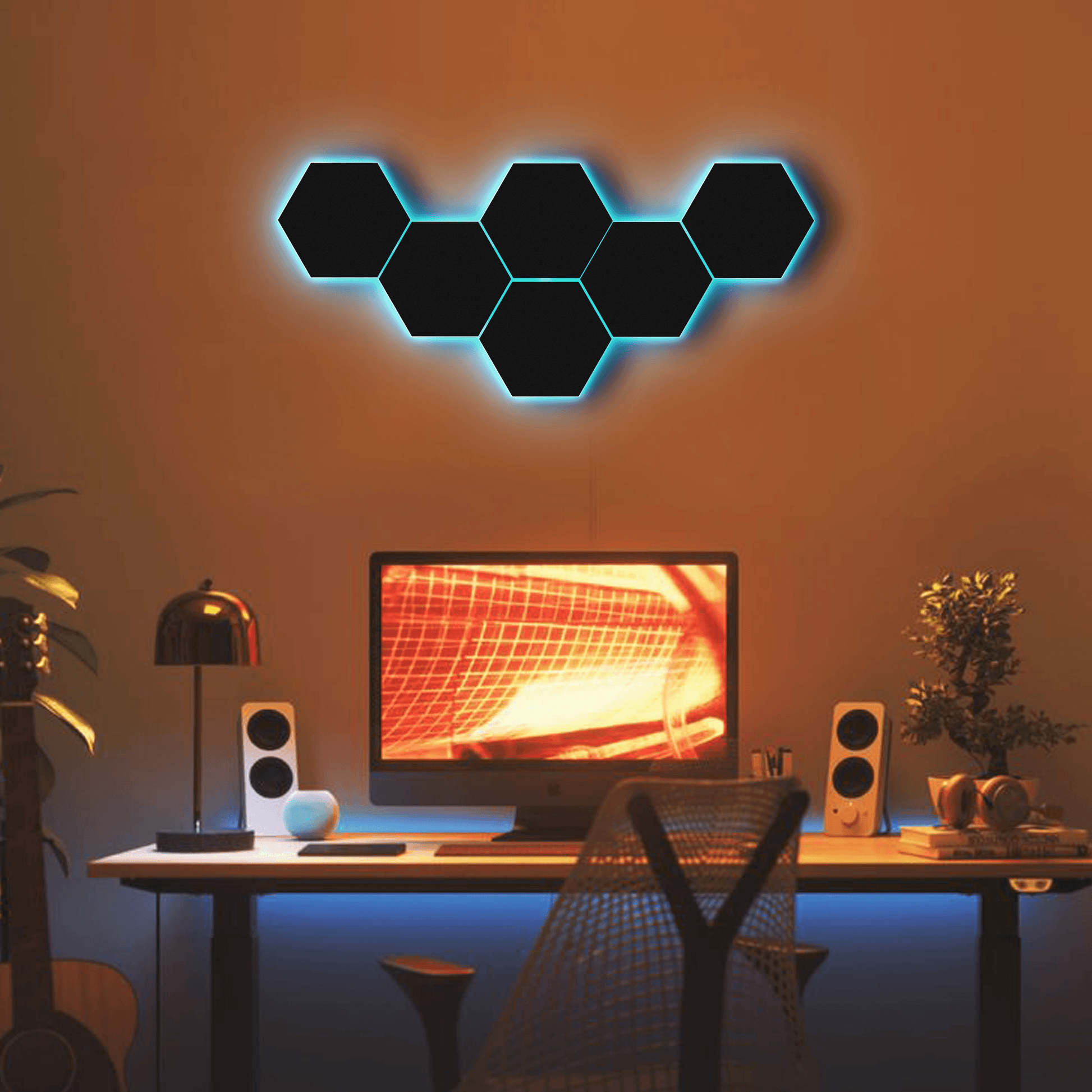 LED HEXAGONE 3D PENAL 16 LIGHTS | GS016 - GloriousGifts.Pk | Pakistan's 1 Office & Home Decoration Brand