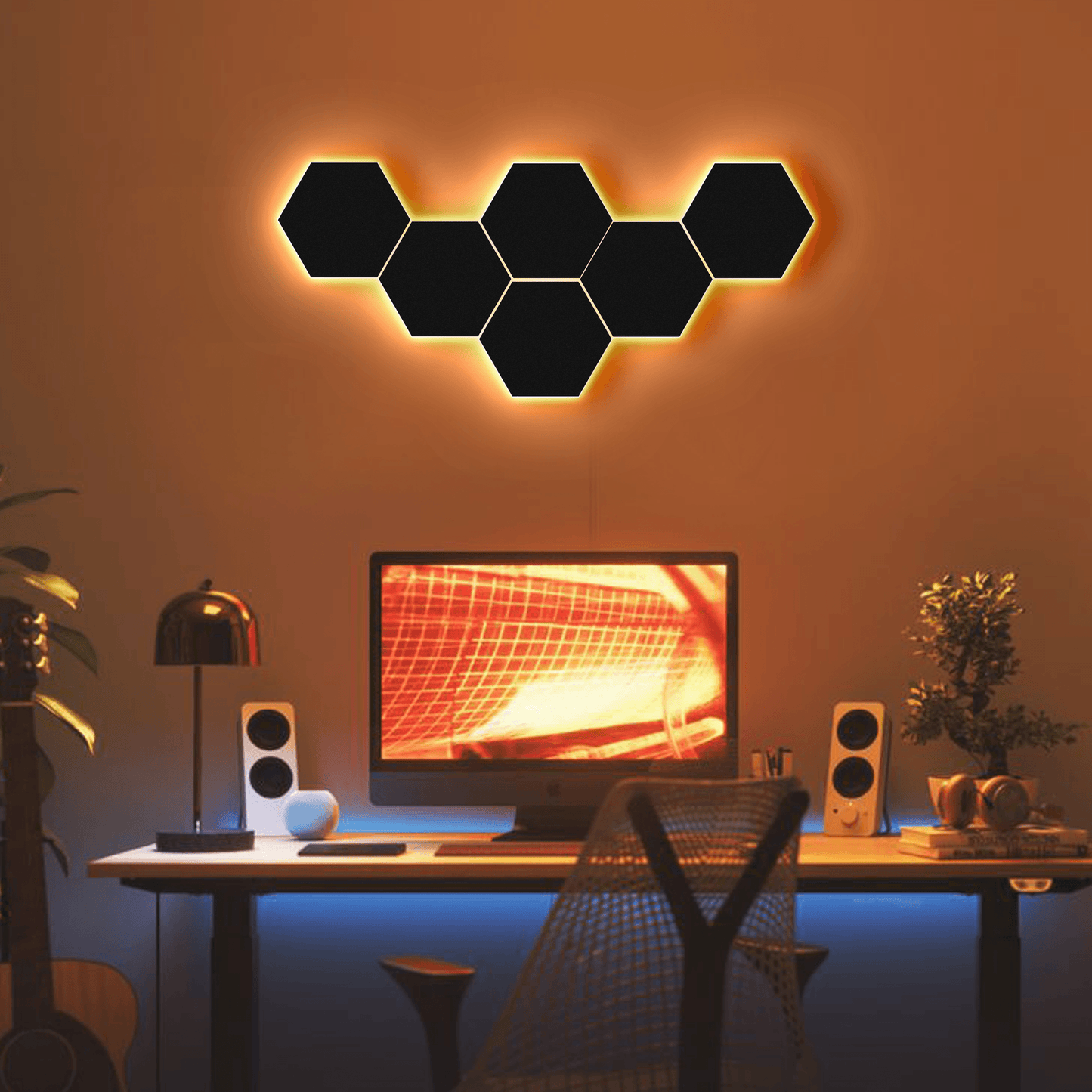 LED HEXAGONE 3D PENAL 16 LIGHTS | GS016 - GloriousGifts.Pk | Pakistan's 1 Office & Home Decoration Brand