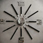 Large Silver & Black Mirror Clock  Unique Gift | GC001 - GloriousGifts.Pk | Pakistan's 1 Office & Home Decoration Brand